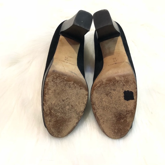 Michael Kors Size 6.5 Black Suede Open Toe Heels - Picture 7 of 8
